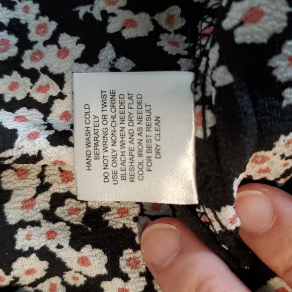 Hippie Rose Floral Top Black M - Picture 7 of 7